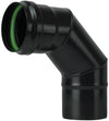 Save Gomito 90 ° Per Stufa A Pellet Light Senza Guarnizione Col. Nero Opaco Ee ? Cm. 8