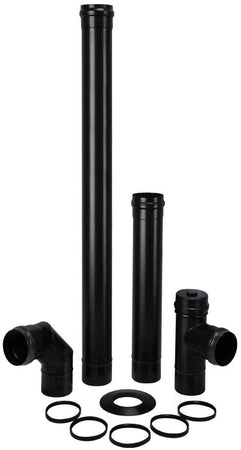 Save Kit Per Stufa A Pellet Light Pz. 6 Col. Nero Opaco Ø Cm. 8