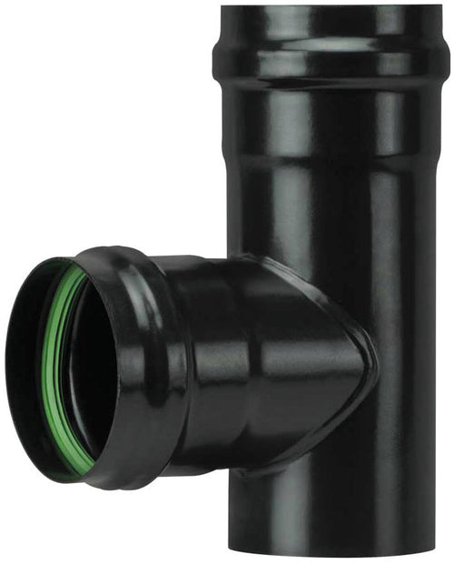 Save Raccordo A T Per Stufa A Pellet Light (F/F) Senza Guarnizione Col. Nero Opaco Ø Cm. 8