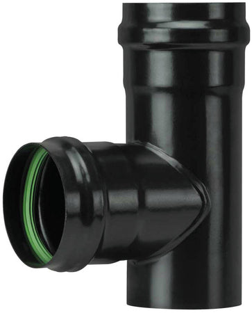 Save Raccordo A T Per Stufa A Pellet Light (F/F) Senza Guarnizione Col. Nero Opaco Ø Cm. 10