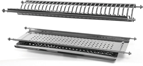 Scolapiatti Ad Incasso Per Pensile In Inox Con Vassoio Cm. 86