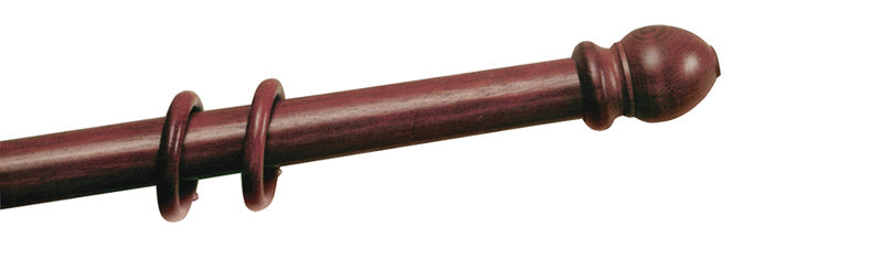 Scorritenda A Strappo In Legno Ø Mm. 22 Col. Noce Cm. 160