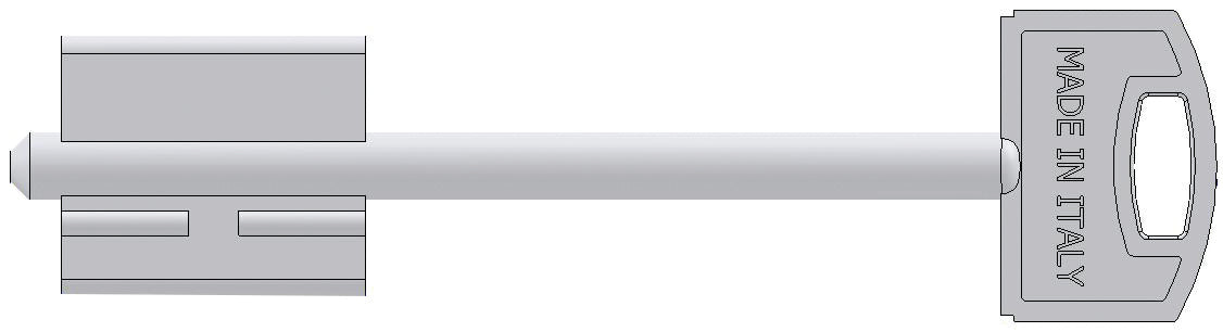 Securemme Chiave Grezza Per Porte Blindate Mod. H Gambo Mm. 50 5.00 Pz