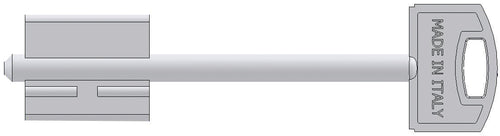Securemme Chiave Grezza Per Porte Blindate Mod. H Gambo Mm. 50 5.00 Pz