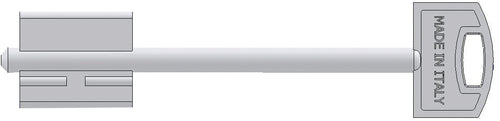 Securemme Chiave Grezza Per Porte Blindate Mod. I Gambo Mm. 60 5.00 Pz
