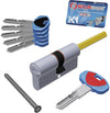 Securemme Cilindro Cromo Satinato Evok1 Con Codolo 5 Chiavi Mm. 75 (30+45)