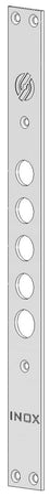 Securemme Frontale Per Serrature Per Porte Blindate, 5 Fori, Interasse Mm. 28