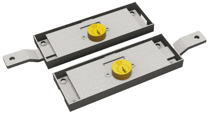 Securemme Serratura Laterale Per Serranda Dx+Sx Catenaccio Zancato 2+2 Mandate 3 Chiavi Art.2285