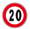 Segnale Limite Di Velocità 20 Km/H Figura 50-Art.116 Ø Cm. 60