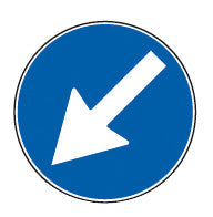 Segnale Passaggio Obbligatorio Figura 82 - Art.122 Ø Cm. 60