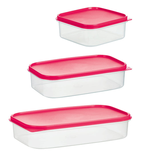 Set 3 Contenitori Freezer Rettangolari