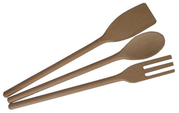 Set Mestoli In Legno 3 Pezzi Cm. 30