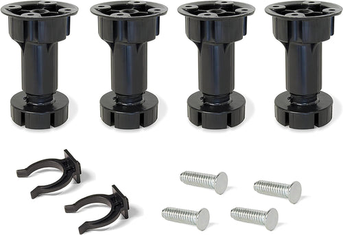 Set Piedini Per Mobili Da Cucina In Plastica Con Gancio Mm. 120 H 4 Pz.