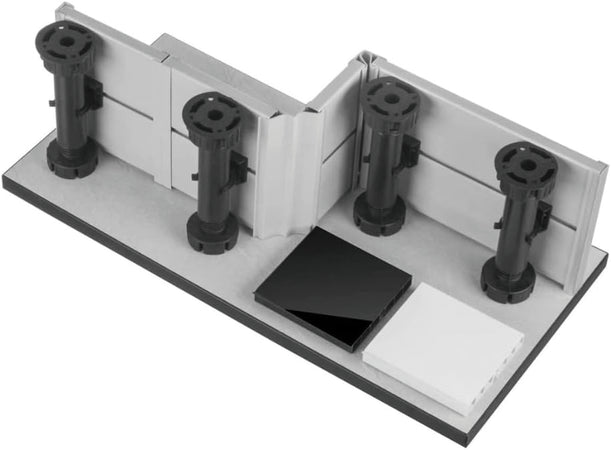 Set Piedini Per Mobili Da Cucina In Plastica Con Gancio Mm. 150 H 4 Pz.