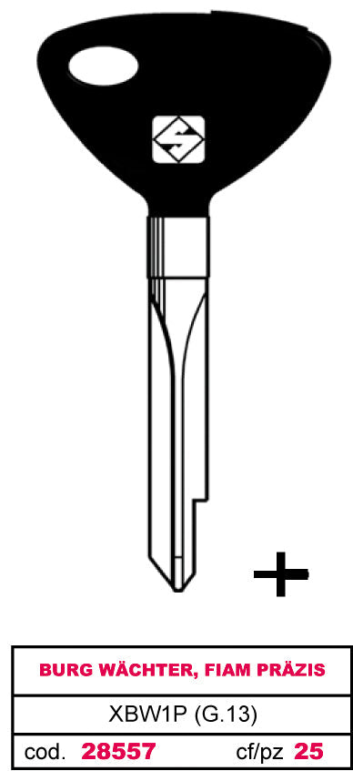 Silca Chiave A Croce Ferro Xbw1P (G.Van 0) Burg W Ä Chter, Fiam Präzis 5.00 Pz