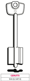 Silca Chiave A Doppia Mappa 5C4 (G. Vat 0) Cerutti 5.00 Pz