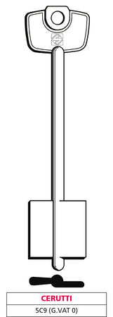 Silca Chiave A Doppia Mappa 5C9 (G. Vat 0) Cerutti 5.00 Pz