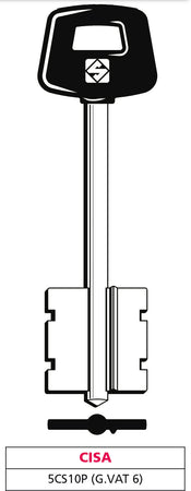 Silca Chiave A Doppia Mappa 5Cs10P (G. Vat 6) Cisa 5.00 Pz