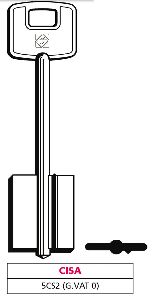 Silca Chiave A Doppia Mappa 5Cs2 (G. Vat 0) Cisa 5.00 Pz
