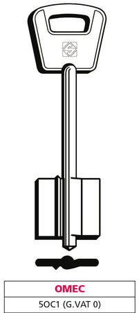 Silca Chiave A Doppia Mappa 5Oc1 (G. Vat 0) Omec 5.00 Pz