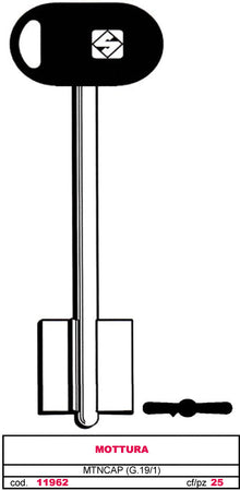 Silca Chiave A Doppia Mappa Mtncbp (G. Vat 6) Mottura 5.00 Pz