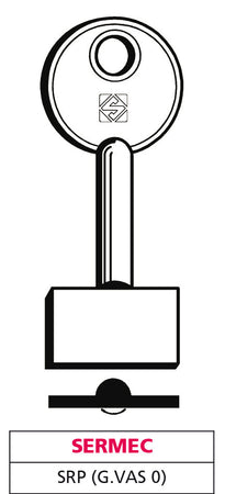 Silca Chiave A Doppia Mappa Srp (G. Vas 0) Sermec 5.00 Pz