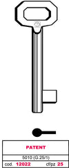 Silca Chiave A Mappa 5010 (G. Vaz 1) Patent 5.00 Pz