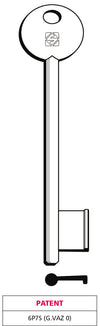 Silca Chiave A Mappa 6P7S (G. Vaz 0) Patent 5.00 Pz
