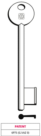 Silca Chiave A Mappa 6P7S (G. Vaz 0) Patent 5.00 Pz