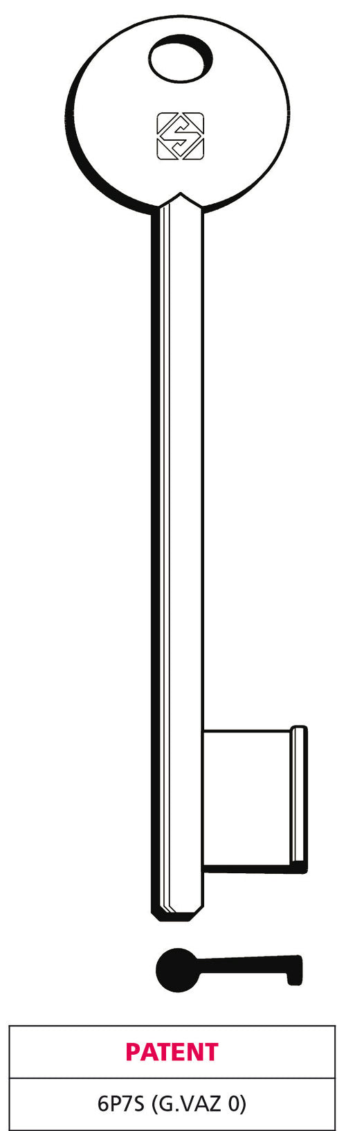Silca Chiave A Mappa 6P7S (G. Vaz 0) Patent 5.00 Pz