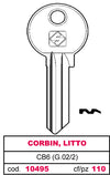 Silca Chiave Asc Cb6 (G.Vac 2) Corbin, Litto 100.00 Pz