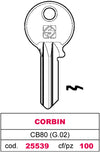 Silca Chiave Asc Cb80 (G.Vac 0) Corbin 20.00 Pz