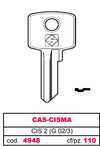 Silca Chiave Asc Cis 2 (G.Vac 3) Cas-Cisma 20.00 Pz