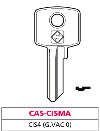 Silca Chiave Asc Cis4 (G. Vac 0) Cas-Cisma 20.00 Pz