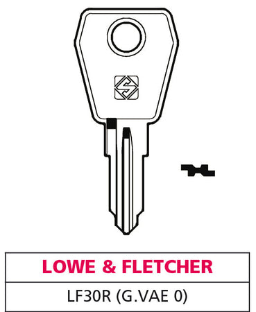 Silca Chiave Asc Lf30R (G. Vae 0) Lowe & Fletcher 20.00 Pz