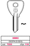 Silca Chiave Asc Oc074 (G.Vac 3) Omec 100.00 Pz