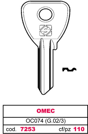 Silca Chiave Asc Oc074 (G.Vac 3) Omec 100.00 Pz