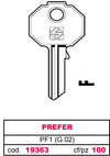 Silca Chiave Asc Pf1 (G.Vac 0) Prefer 20.00 Pz
