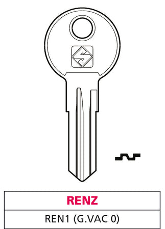 Silca Chiave Asc Ren1 (G. Vac 0) Renz 20.00 Pz