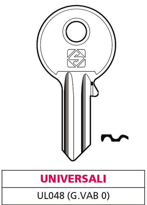 Silca Chiave Asc Ul048 (G. Vab 0) Universale 20.00 Pz