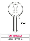 Silca Chiave Asc Ul060 (G. Vab 0) Universale 100.00 Pz