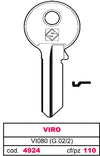 Silca Chiave Asc Vi080 (G.Vac 2) Viro 100.00 Pz