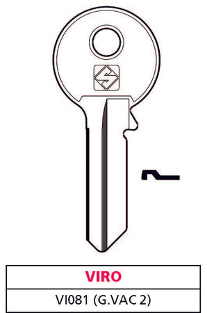 Silca Chiave Asc Vi081 (G. Vac 2) Viro 20.00 Pz