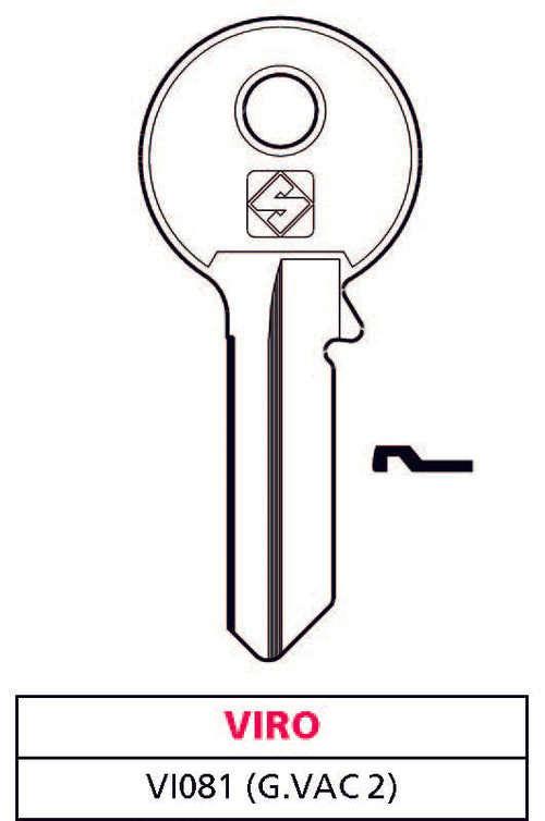 Silca Chiave Asc Vi081 (G. Vac 2) Viro 20.00 Pz