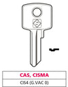 Silca Chiave Ottone Cis4 (G. Vac 0) Cas-Cisma 20.00 Pz