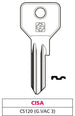 Silca Chiave Ottone Cs120 (G. Vac 3) Cisa 10.00 Pz