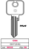 Silca Chiave Ottone Cs17 (G.Vad 0) Cisa 10.00 Pz