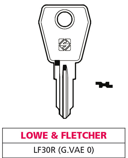 Silca Chiave Ottone Lf30R (G. Vae 0) Lowe & Fletcher 10.00 Pz