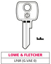 Silca Chiave Ottone Lf6R (G. Vae 0) Lowe & Fletcher 10.00 Pz