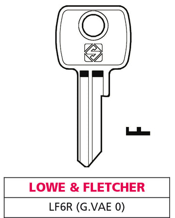 Silca Chiave Ottone Lf6R (G. Vae 0) Lowe & Fletcher 10.00 Pz